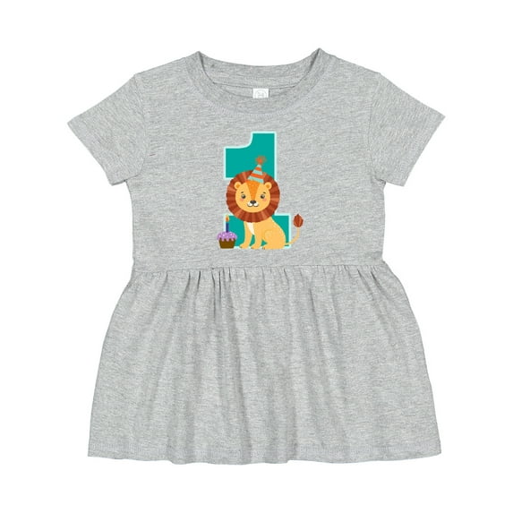 Inktastic First Birthday Boy Lion 1 Year Old Girls Baby Dress
