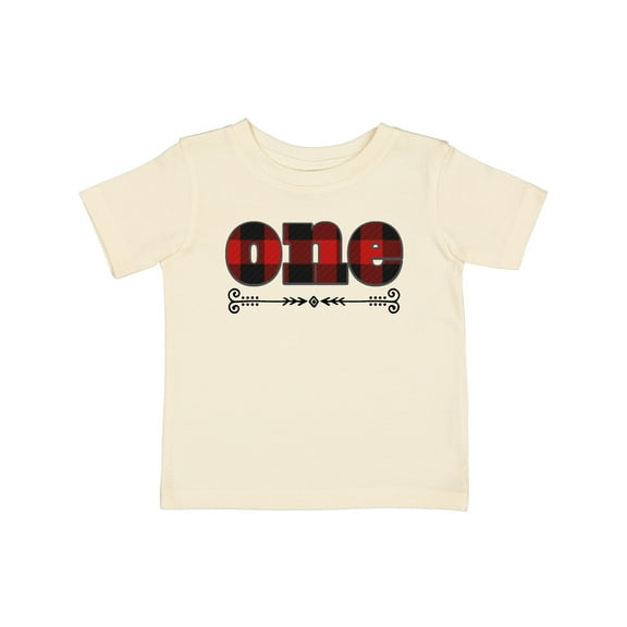 Inktastic First Birthday Buffalo Plaid Lumberjack Boys or Girls Baby T-Shirt