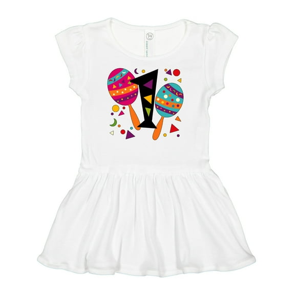 Inktastic First Birthday Cinco De Mayo- Maracas Girls Baby Dress