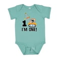 thumbnail image 1 of Inktastic First Birthday Construction Truck 1 Year Old Boys Baby Bodysuit, 1 of 5