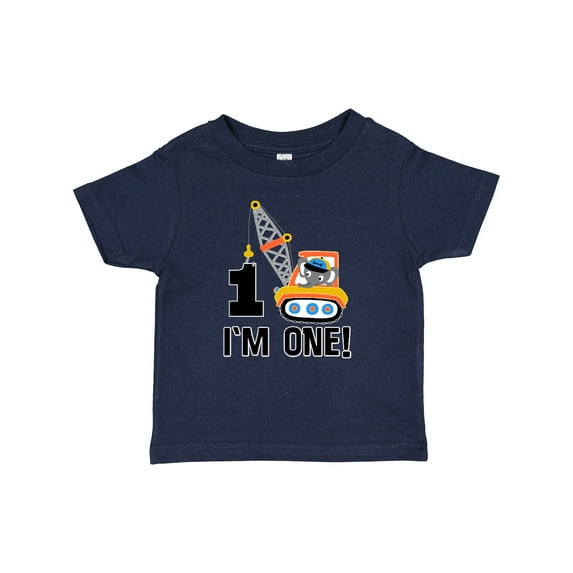 Inktastic First Birthday Construction Truck 1 Year Old Boys Baby T-Shirt