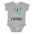 thumbnail image 1 of Inktastic First Birthday Dinosaur Party 1 Year Old Boys or Girls Baby Bodysuit, 1 of 5