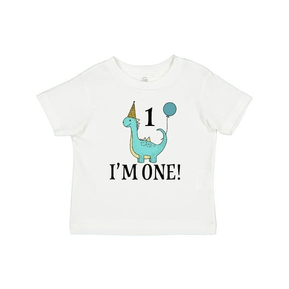 Inktastic First Birthday Dinosaur Party 1 Year Old Boys or Girls Baby T-Shirt