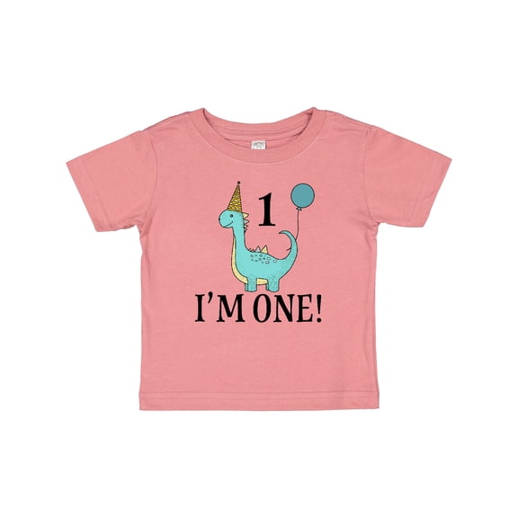 Inktastic First Birthday Dinosaur Party 1 Year Old Boys or Girls Baby T-Shirt