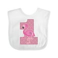 thumbnail image 1 of Inktastic First Birthday Flamingo 1 Year Old Girl Girls Baby Bib, 1 of 4