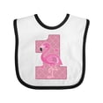 thumbnail image 1 of Inktastic First Birthday Flamingo 1 Year Old Girl Girls Baby Bib, 1 of 4