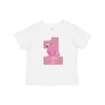 thumbnail image 1 of Inktastic First Birthday Flamingo 1 Year Old Girl Girls Baby T-Shirt, 1 of 5