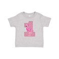 thumbnail image 1 of Inktastic First Birthday Flamingo 1 Year Old Girl Girls Baby T-Shirt, 1 of 5