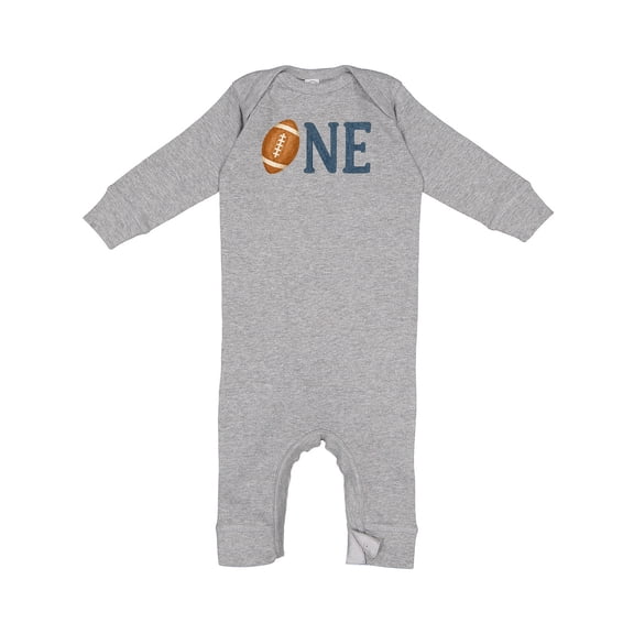 Inktastic First Birthday Football Theme Baby Romper Coveralls