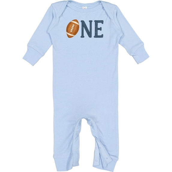 Inktastic First Birthday Football Theme Baby Romper Coveralls