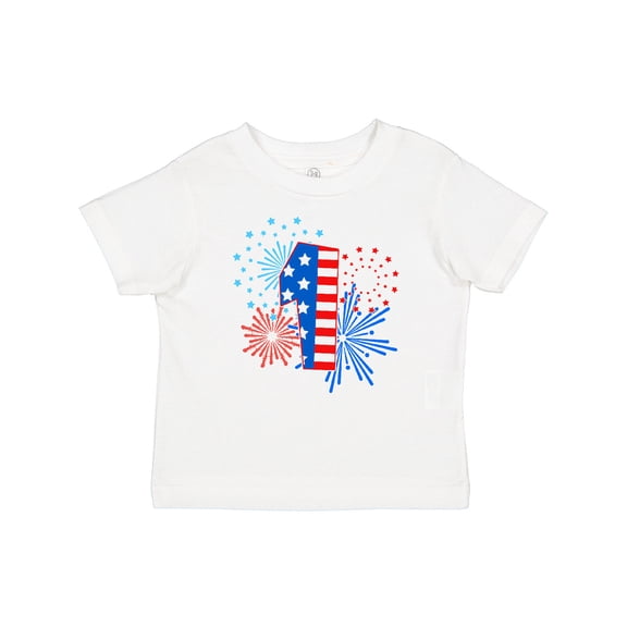 Inktastic First Birthday Fourth of July Fireworks Boys or Girls Baby T-Shirt