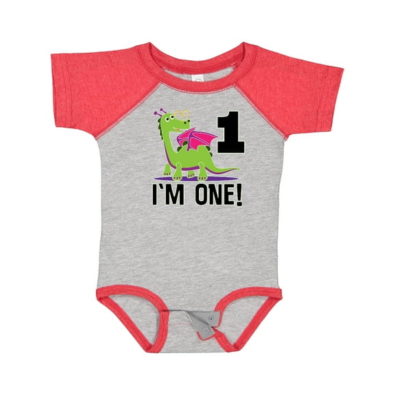 Inktastic First Birthday Girl Dragon Girls Baby Bodysuit