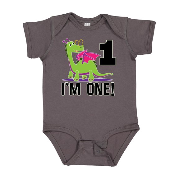 Inktastic First Birthday Girl Dragon Girls Baby Bodysuit