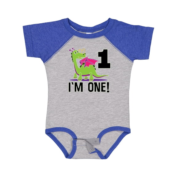 Inktastic First Birthday Girl Dragon Girls Baby Bodysuit