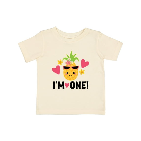Inktastic First Birthday Hawaiian Pineapple Girls Baby T-Shirt