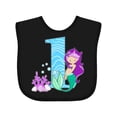thumbnail image 1 of Inktastic First Birthday Mermaid Girls Baby Bib, 1 of 4