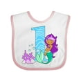 thumbnail image 1 of Inktastic First Birthday Mermaid Girls Baby Bib, 1 of 4