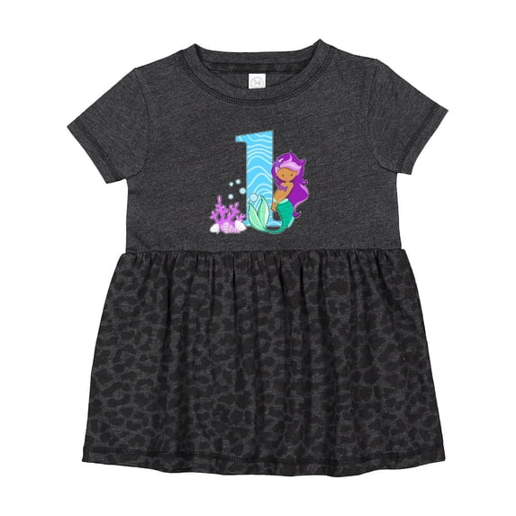 Inktastic First Birthday Mermaid Girls Baby Dress