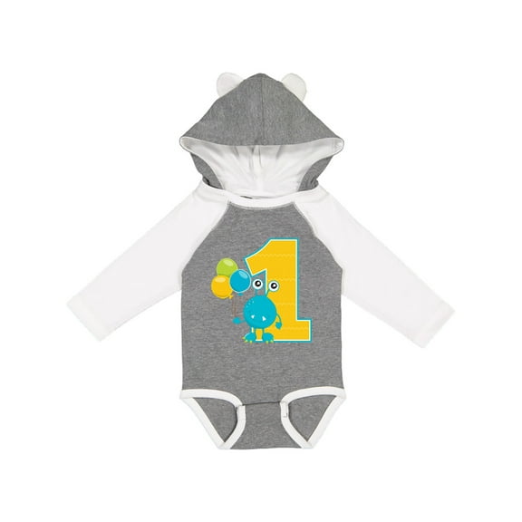 Inktastic First Birthday Monster Boys or Girls Long Sleeve Baby Bodysuit