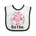 thumbnail image 1 of Inktastic First Birthday Owl 1 Year Old Girl Girls Baby Bib, 1 of 4