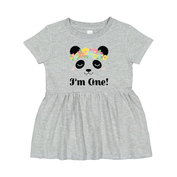 Inktastic First Birthday Panda 1 Year Old Girl Girls Baby Dress