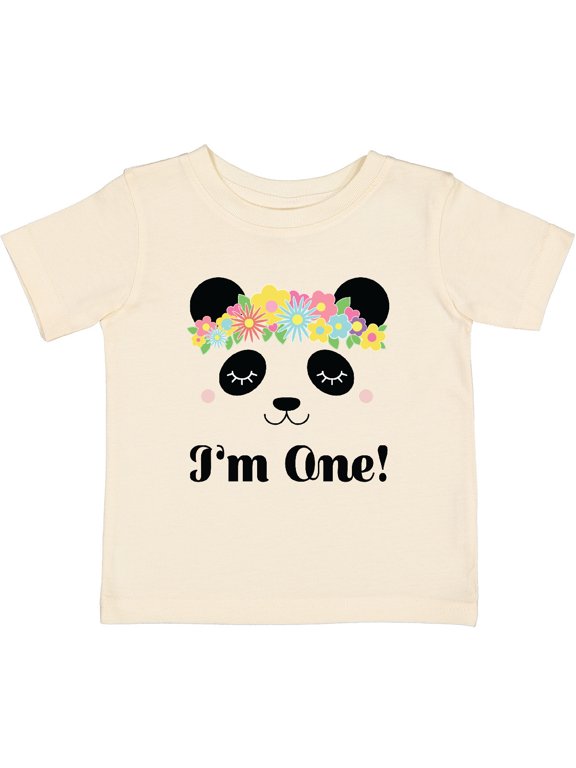First Birthday Panda 1 Year Old Girl Girls Baby T-Shirt