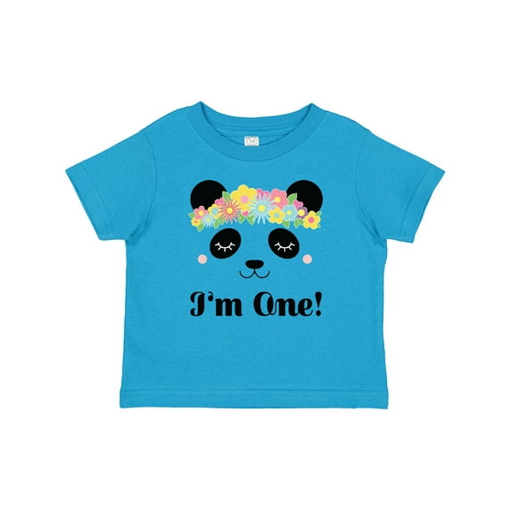 Inktastic First Birthday Panda 1 Year Old Girl Girls Baby T-Shirt
