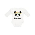 thumbnail image 1 of Inktastic First Birthday Panda 1 Year Old Girl Girls Long Sleeve Baby Bodysuit, 1 of 5