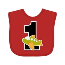 Inktastic First Birthday Party 1 Year Old Airplane Boys Baby Bib