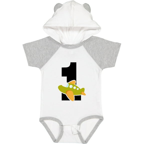 Inktastic First Birthday Party 1 Year Old Airplane Boys Baby Bodysuit