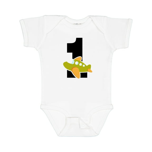 Inktastic First Birthday Party 1 Year Old Airplane Boys Baby Bodysuit