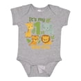 thumbnail image 1 of Inktastic First Birthday Safari Jungle Animals Boys or Girls Baby Bodysuit, 1 of 5