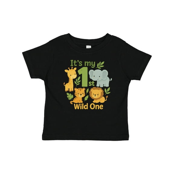 Inktastic First Birthday Safari Jungle Animals Boys or Girls Baby T-Shirt