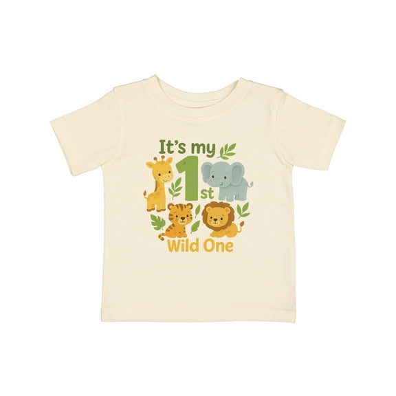 Inktastic First Birthday Safari Jungle Animals Boys or Girls Baby T-Shirt