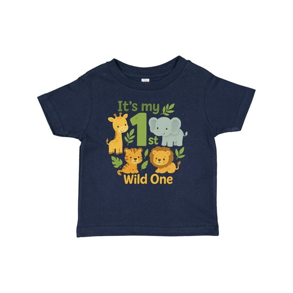 Inktastic First Birthday Safari Jungle Animals Boys or Girls Baby T-Shirt