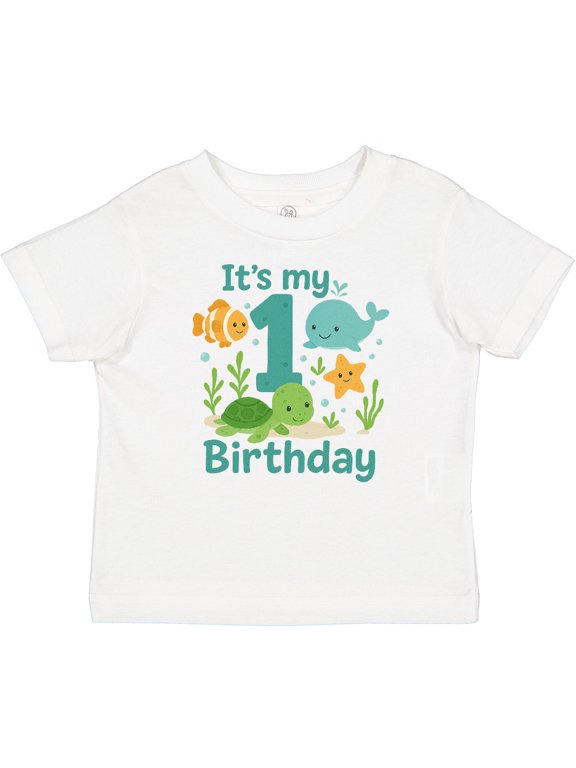 First Birthday Sea Creatures Celebration Boys or Girls Baby T-Shirt