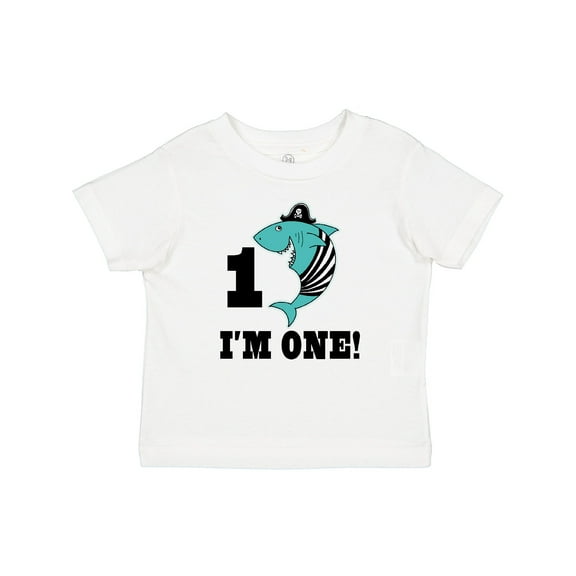 Inktastic First Birthday Shark 1 Year Old Pirate Boys Baby T-Shirt