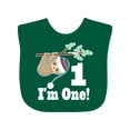 thumbnail image 1 of Inktastic First Birthday Sloth 1 Year Old Boys or Girls Baby Bib, 1 of 4