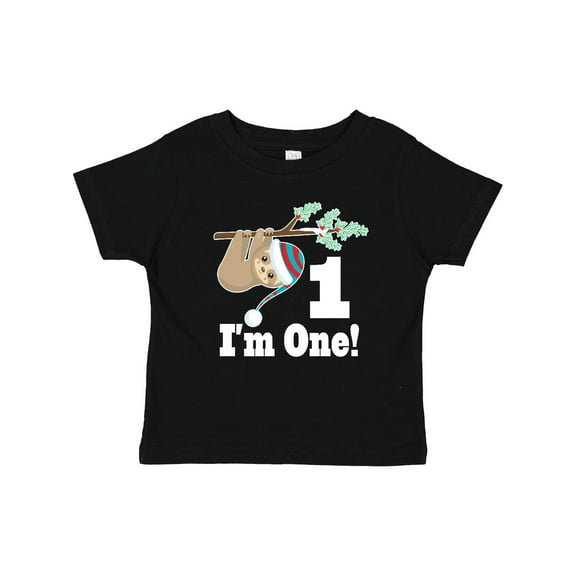 Inktastic First Birthday Sloth 1 Year Old Boys or Girls Baby T-Shirt