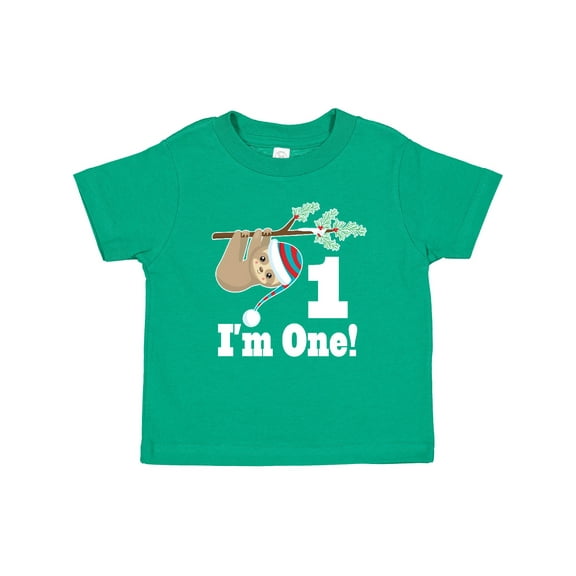 Inktastic First Birthday Sloth 1 Year Old Boys or Girls Baby T-Shirt