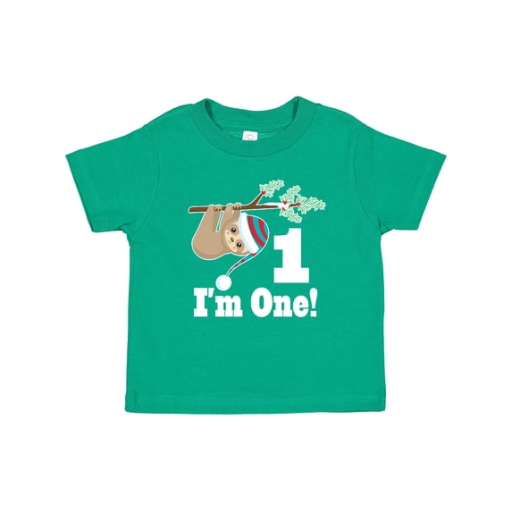 Inktastic First Birthday Sloth 1 Year Old Boys or Girls Baby T-Shirt