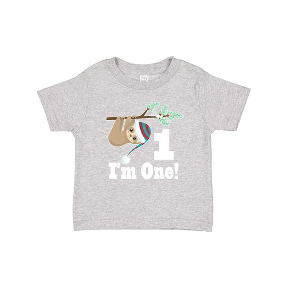 Inktastic First Birthday Sloth 1 Year Old Boys or Girls Baby T-Shirt
