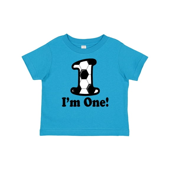 Inktastic First Birthday Soccer 1 Year Old Boy Boys or Girls Baby T-Shirt
