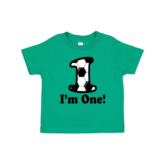 Inktastic First Birthday Soccer 1 Year Old Boy Boys or Girls Baby T-Shirt