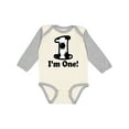 thumbnail image 1 of Inktastic First Birthday Soccer 1 Year Old Boy Boys or Girls Long Sleeve Baby Bodysuit, 1 of 5