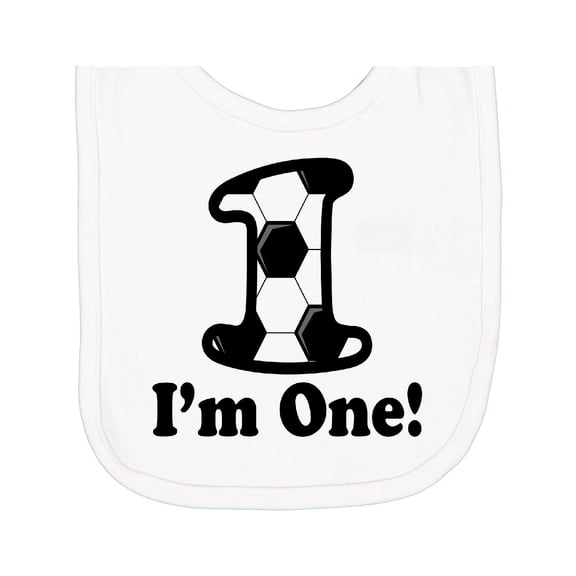 Inktastic First Birthday Soccer 1 Year Old Boy Newborn Bib