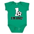 thumbnail image 1 of Inktastic First Birthday Soccer 1 Year Old Boys or Girls Baby Bodysuit, 1 of 5