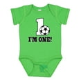 thumbnail image 1 of Inktastic First Birthday Soccer 1 Year Old Boys or Girls Baby Bodysuit, 1 of 5