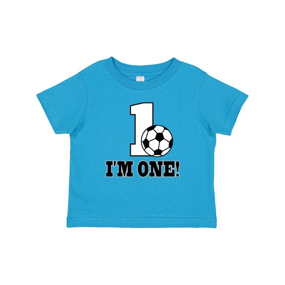 Inktastic First Birthday Soccer 1 Year Old Boys or Girls Baby T-Shirt