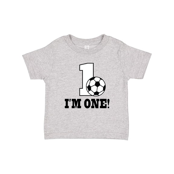 Inktastic First Birthday Soccer 1 Year Old Boys or Girls Baby T-Shirt